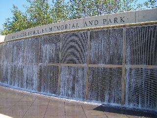 memorial monument just across from Soldier Field